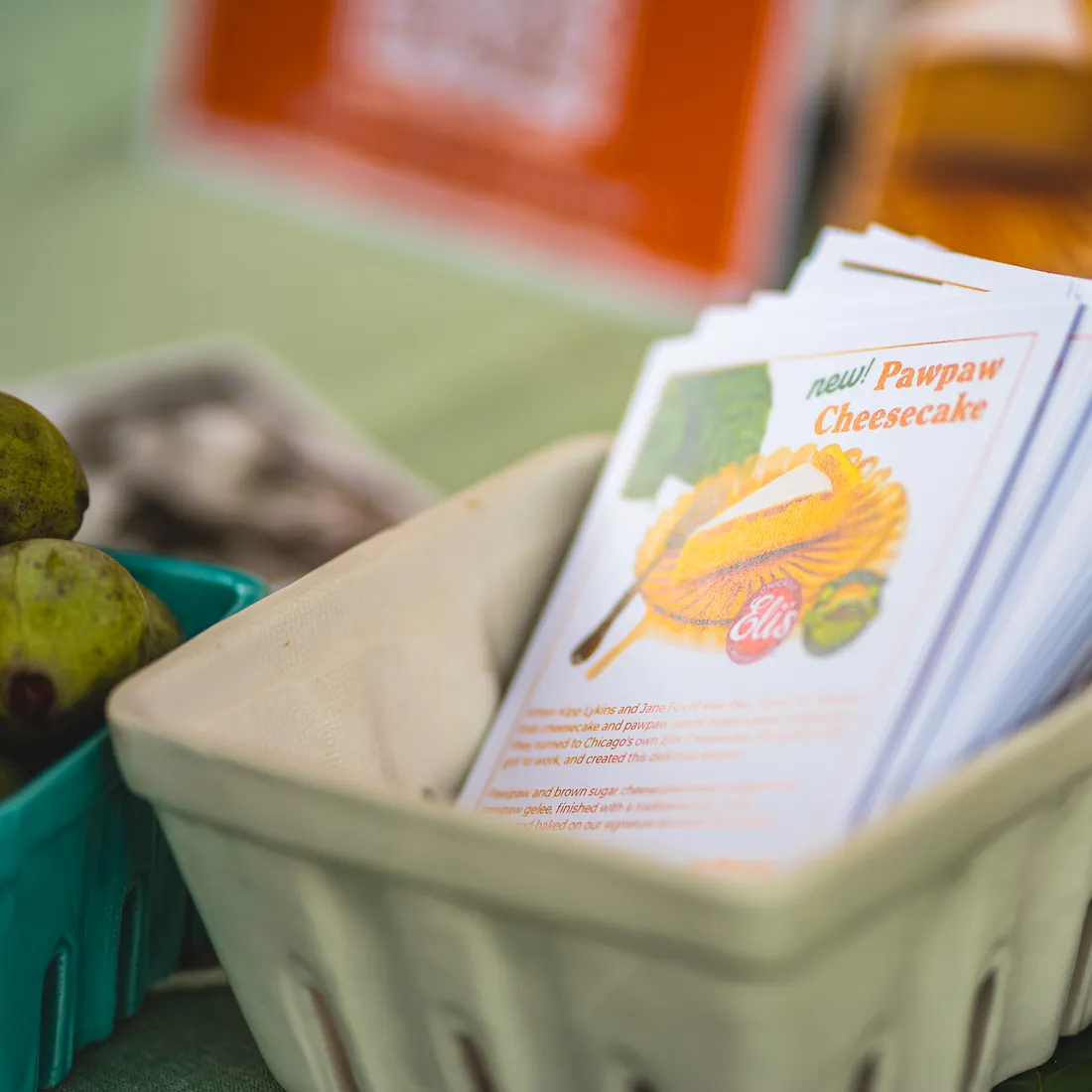 Fresh pawpaws and pawpaw cheesecake information at the festival